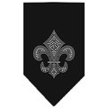 Unconditional Love Fleur De Lis Rhinestone Bandana Black Large UN813690